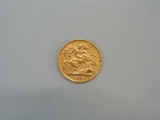 An 1898 gold half sovereign