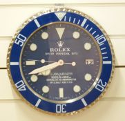 Rolex Oyster Perpetual Date Submariner Superlative Chronometer shop display / advertising wall
