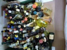 Approximately 70 alcohol miniatures including cognac, liqueurs.
