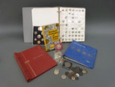 An amateur coin collection including small silver content, Charles II 6d,
