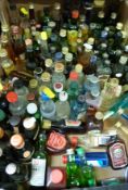 Approximately 100 alcohol miniatures including approximately 15 whisky, 45 brandy or brandy based,