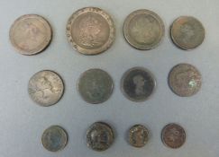 A cache of bronze and copper coinage to include two Roman examples,