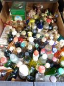 Approximately 100 alcohol miniatures to include Martell cognac, tequila, cherry brandy, Bacardi,