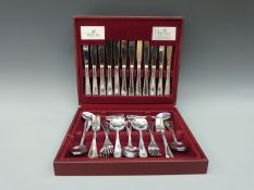 A canteen of Viners stainless steel cutlery