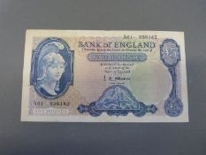 Bank of England £5 note AOI 1957 B277 first run