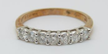 A 9ct gold rings set with diamonds totalling approximately 0.5ct, 2.