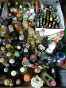 Approximately 120 alcohol miniatures including champagne, whisky, novelty beer, Southern Comfort,
