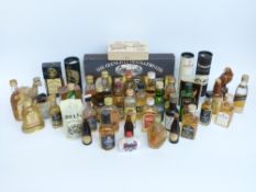 Approximately 40 alcohol miniatures, mainly whisky, including Bunnahabhain 12 year, Tomatin 10 year,