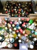 Approximately 100 alcohol miniatures including Dalwhinnie 15 year single malt whisky, Gordon's gin,