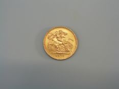 A 1929 gold full sovereign,