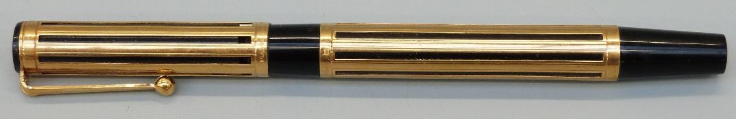 Waterman Plaque or G fountain pen with 18ct gold nib,