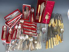 A large collection of plated cutlery including an extensive six place setting of Community plate in