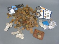 A collection of modern crowns 1953 onwards together with first decimal coin sets and some sundry UK
