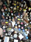 Approximately 120 alcohol miniatures including vodkas, rum, wines,