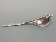 Georg Jensen silver and glass bird letter opener, also marked Allan Scarff 485, length 19.5cm.