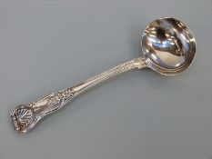 A William IV hallmarked silver Kings pattern ladle, London 1835 maker Mary Chawner, length 18cm,