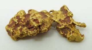 A gold nugget, 6.
