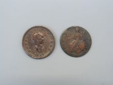 An 1806 George III Hibernia Soho mint halfpenny,