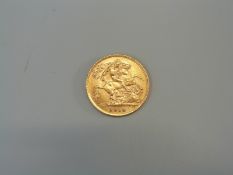 A 1914 gold half sovereign