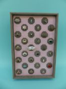 A tray of twenty seven silver rings to include marcasite set