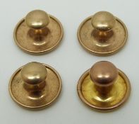 Four 9ct gold studs (2.