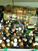 Approximately 80 assorted alcohol miniatures, some whisky including Smiths, Glenlivet,