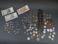 A collection of UK and overseas coinage,