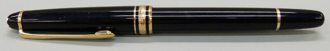 Montblanc Meisterstuck Pix rollerball pen with black resin barrel and cap,