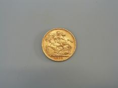 A 1909 gold full sovereign