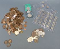 A collection of UK coinage, Victoria onwards, includes less common 1934 pennies,