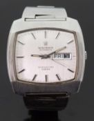 Waltham Beatmaster 28800 stainless steel gentleman's automatic wristwatch with day and date