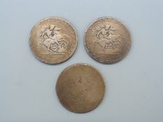 Three George III crowns,