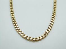 A 9ct gold curb link chain / necklace, 28.9g, 62.