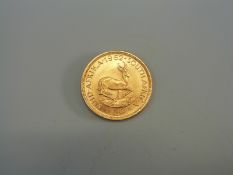 A 1962 gold two Rand South African coin