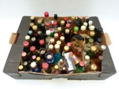 Approximately 50 alcohol miniatures including Oban 14 year whisky, Glenkinchie 10 year,