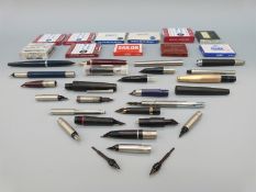 Pen parts and accessories including Parker,