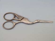 A set of novelty scissors formed as a stork