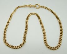 An 18ct gold necklace made from an Albert, 24.