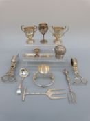 A doll's hallmarked silver tray, Birmingham 1905, length 13.