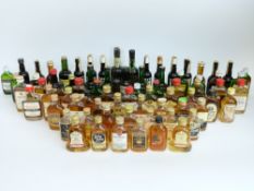 Approximately 45 whisky miniatures including Cutty Sark, Tamdhu, Glayram, Ballentines, Macallan,