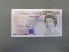 Bank of England £20 note AOI 006310 1991 first run