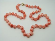 A beaded coral necklace