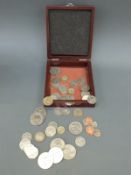 A collection of modern crowns, £5 and £2 coins,