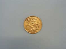 A 1907 gold half sovereign