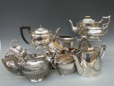 A quantity of silver plated teaware to include Harrods,