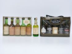 A 5cl alcohol miniature 1979 Graham's LBV port and two port gift sets etc