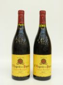 Two bottles of L'Esprit des Papes 2007 red wine 750ml 14% vol