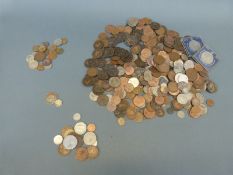 A collection of largely UK coins with some overseas and Irish Free State examples,