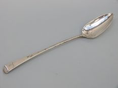 A Georgian hallmarked silver basting spoon, London 1802 maker William Eley, length 31cm,