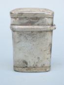 A George III white metal lancet case or surgeon's pocket etui engraved M Winzar, Surgeon, Salisbury,